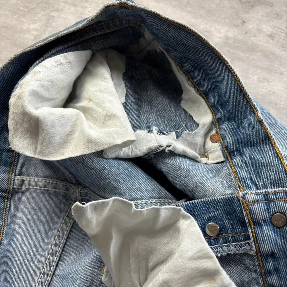 Levi's 501XX Button Fly Jeans Mens 36x34 Blue Faded Light Wash Vintage 90s USA